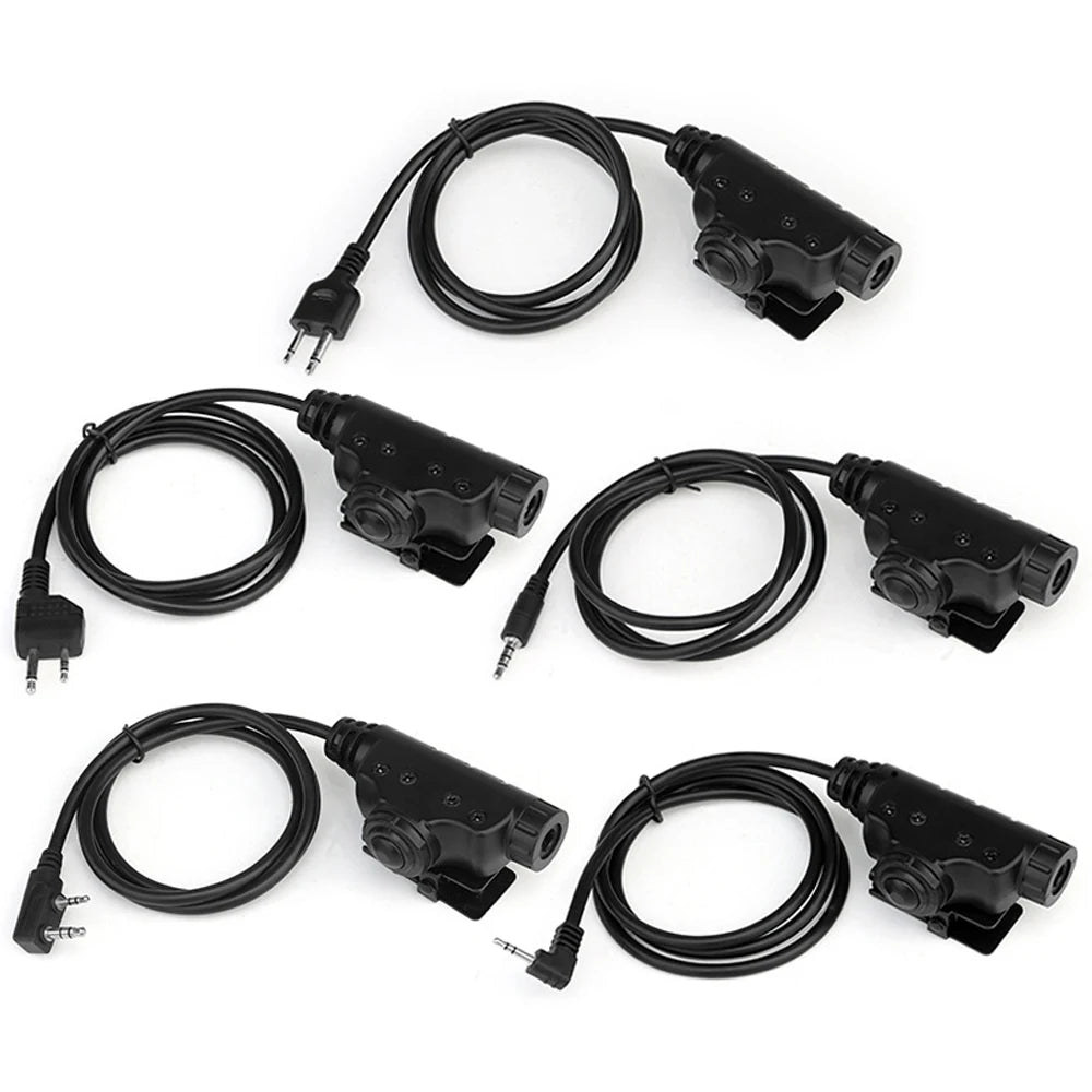 NEW Tactical U94 V2 Model PTT Cable Plug Militar Hunting Headset Adapter PTT for Walkie Talkie Motorola Kenwood BAOFENG Radio