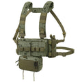 KRYDEX Tactical Micro MK3 MK4 Chest Rig Lightweight Vest with 5.56 7.62mm Mag Pouch Dangler Drop Pouch Paintball Outdoor Vest