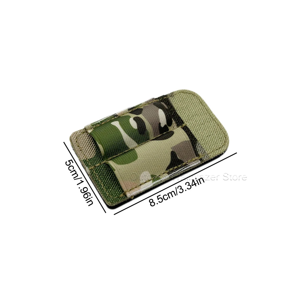 Tactical Patch 2 Round Ammo Holder Adhesive 2 Hole Cartridges Hook Loop Patch Hunting Rifles Airsoft M4 Shotgun Bullet Pouch