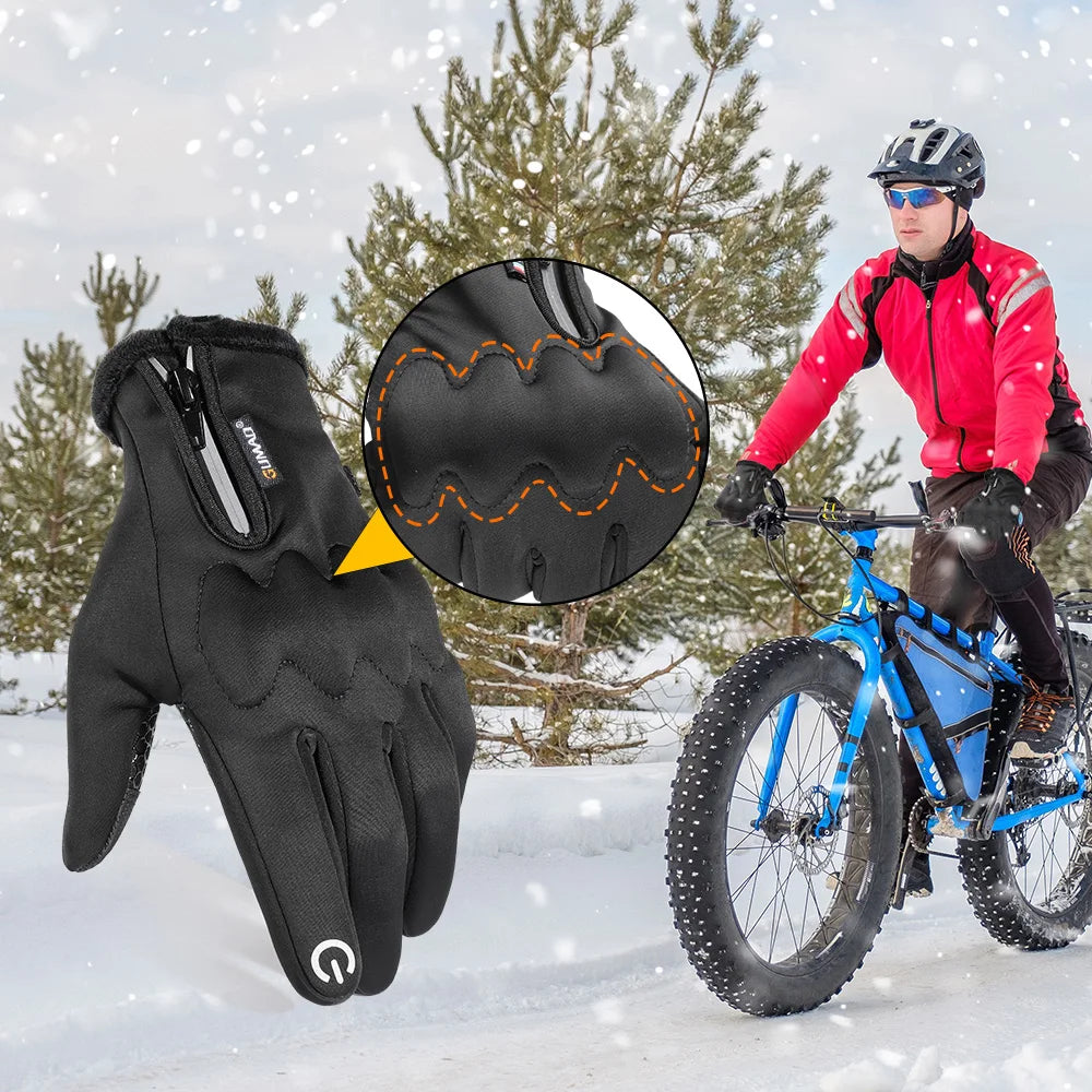 Winter Thermal Gloves Fleece Touch Screen Windproof Sport Outdoor Skiing Hiking Camping Hunting Cycling Non-slip Protective Gear