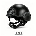 ABS MICH Style Outdoor Sports Helmet Lightweight Headgear with Adjustable Suspension Liner Side Rail for Training