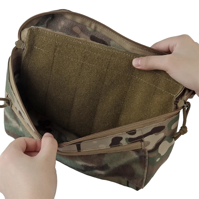 Universal MOLLE GP Pouch Large Size Multi-Use Storage with Zipper & Hook Loop Fastener for Field Vest EDC Outdoor Accessories