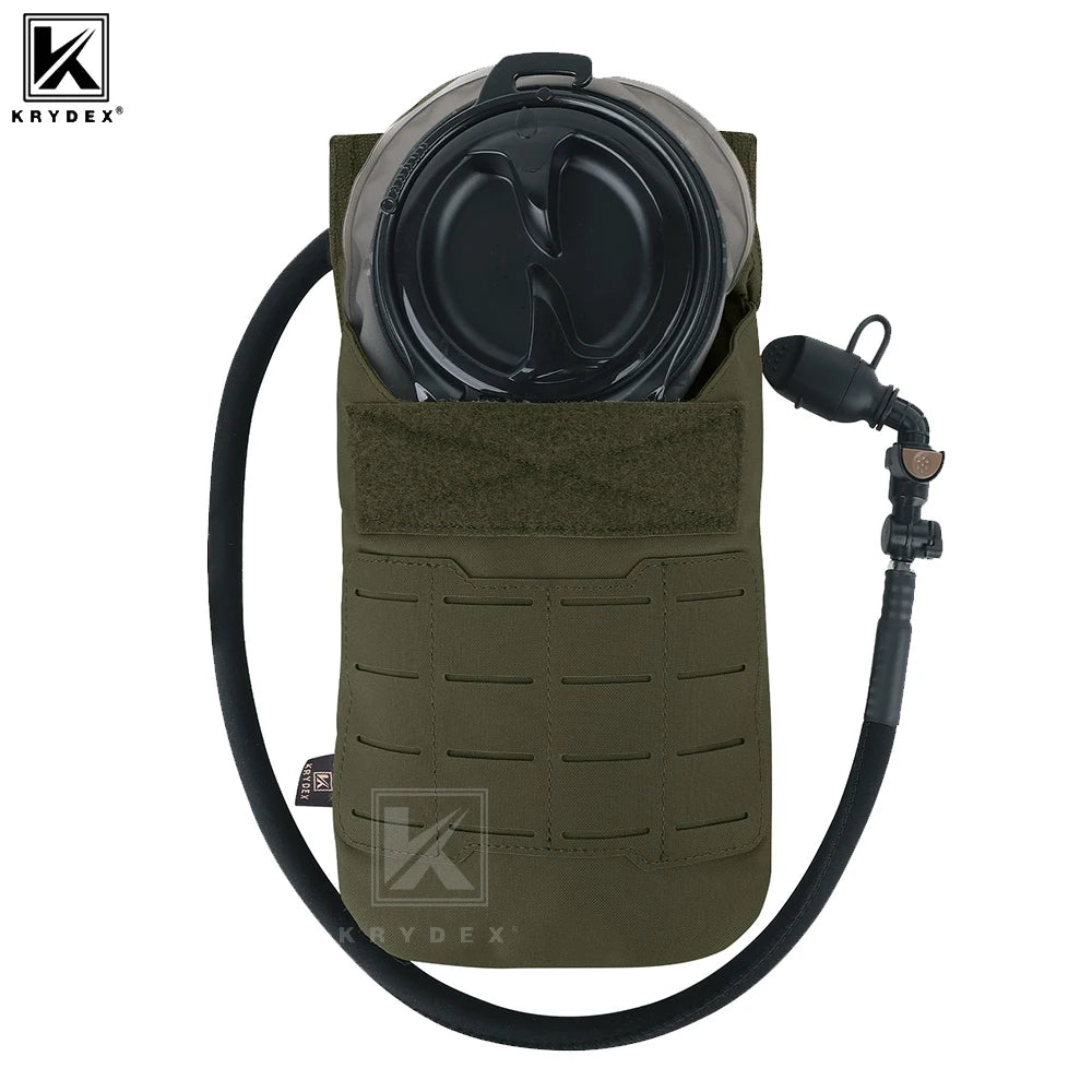 KRYDEX Tactical 1.5L Hydration Bladder Pouch Low Profile Hydra Carrier Pack 50oz Water Bladder Bags Outdoor Hiking Accessories