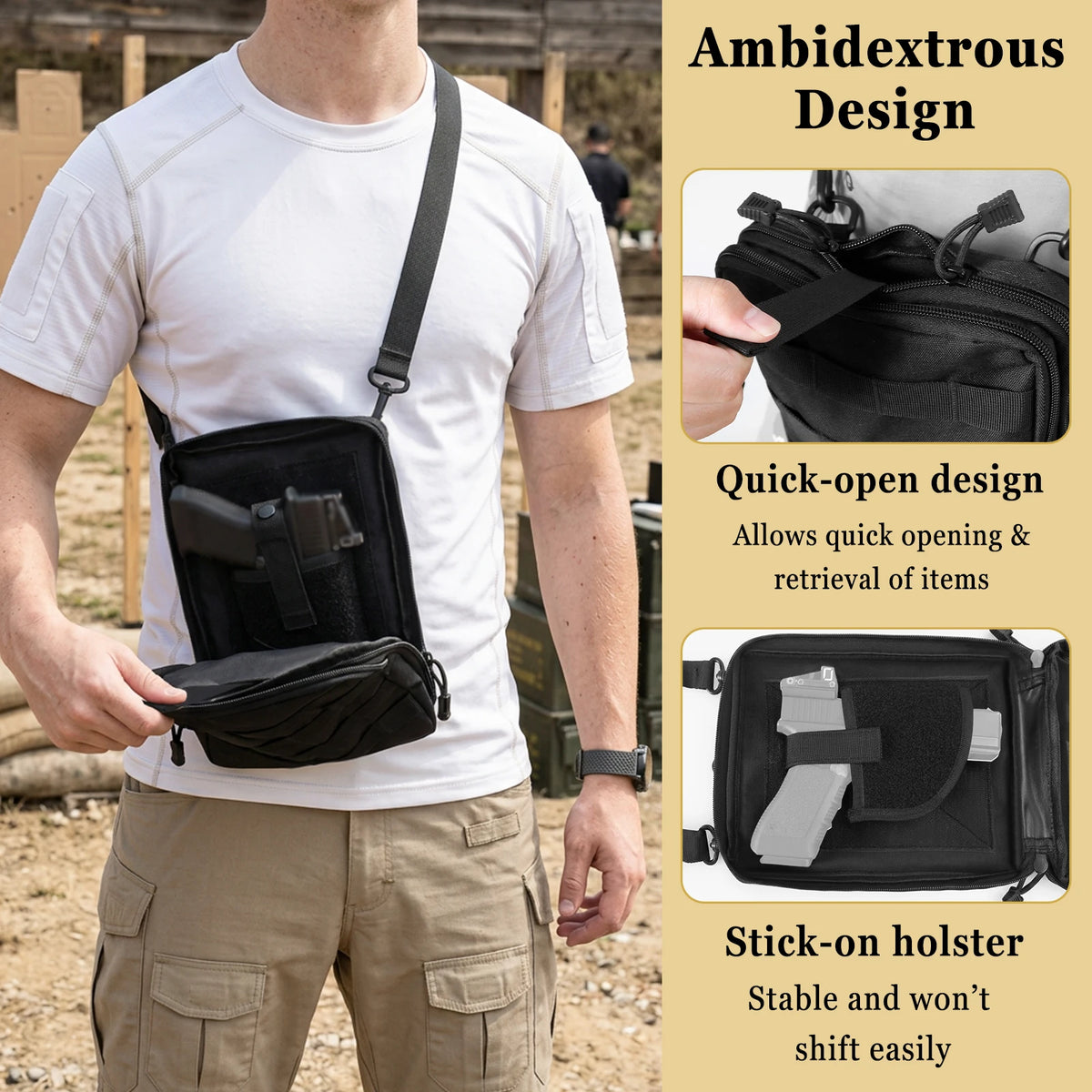 Tactical Molle Admin Pistol Pouch Concealed Carry Gun Holster Shoulder Bag Utility EDC Belt Pouch Modular Tool Organizer Case