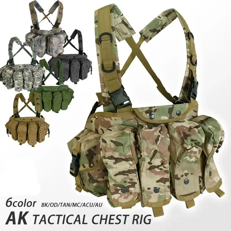 Chest Rig AK 47 Molle Magazine Carrier Pouch Outdoor Sports Accessories Training Hunting Vest 2026 New