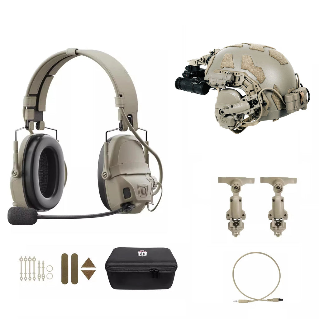 DSP FMA AMP Pro Tactical Communication Headphone Helmet-Mounted Pickup Noise Reduction Tactical Aviation Headset With Micphone