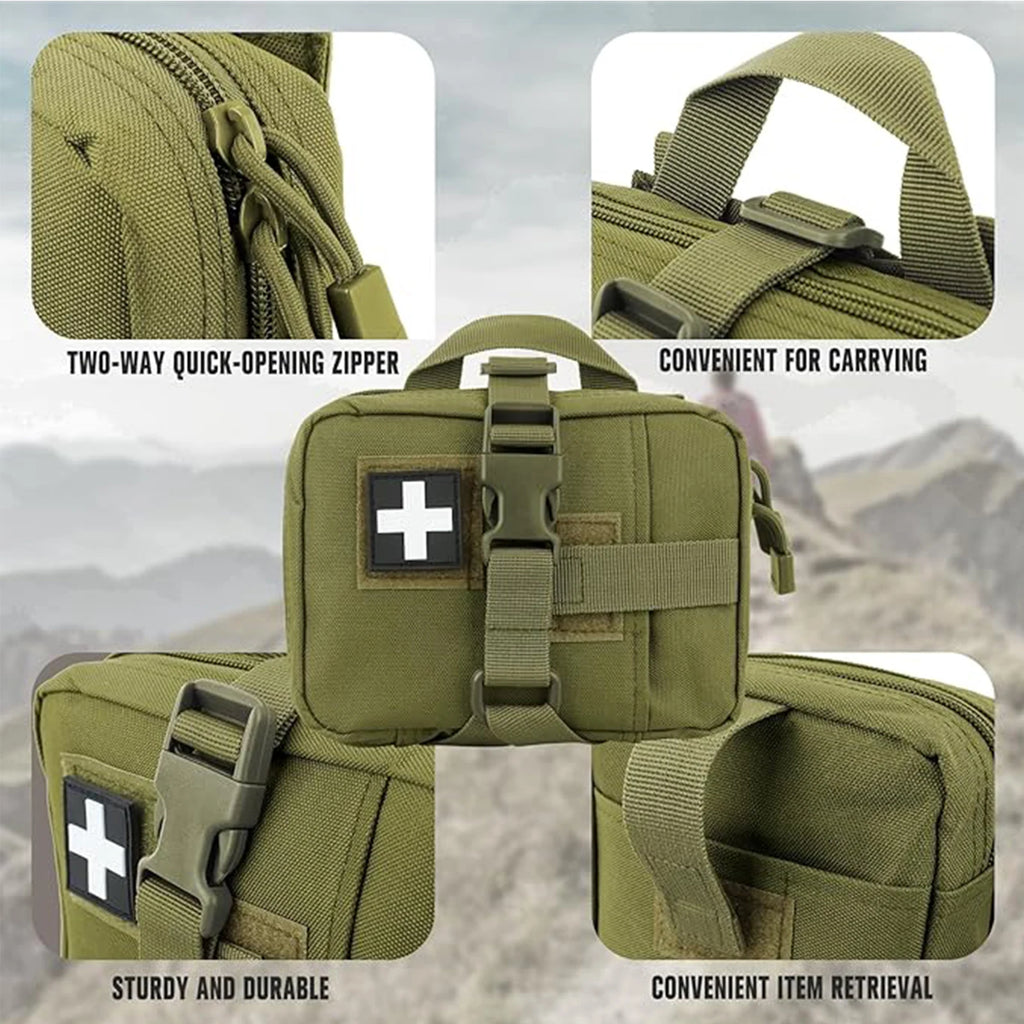 Tactical EMT Pouch, Upgrade Tear-Away First Aid Kit Tactical Small Belt First Aid Pouch Molle Medical Pouches for Travel,Outdoor