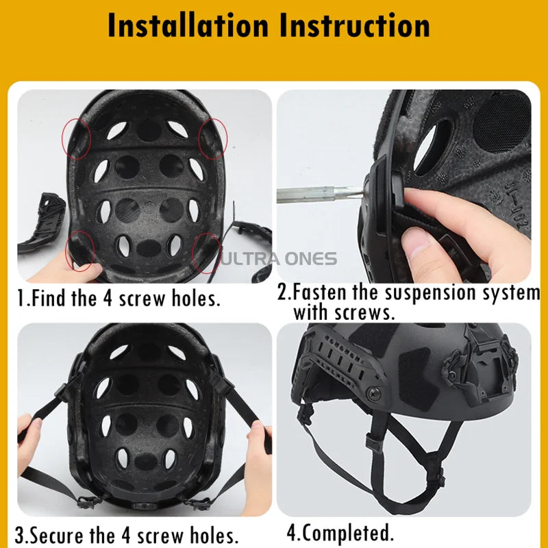 Tactical FAST SF HIGH CUT Helmet Suspension System Adjustable Head Locking Chin Strap Airsoft CS Hunting Helmets Accessories