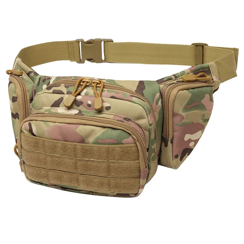 Outdoor MOLLE Fanny Pack, Gun Holster for Multiple Models, Compact & Secure Fit for Utility Accessories