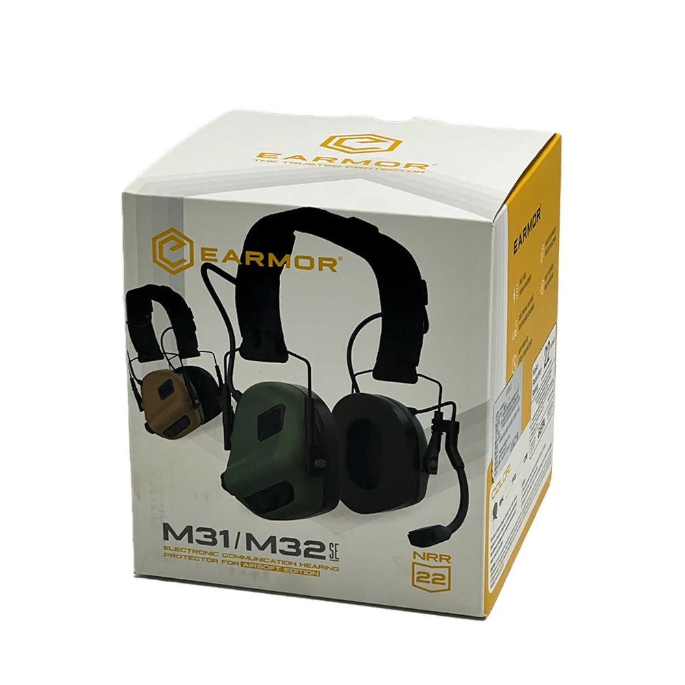 2025 EARMOR Active Shooting Earmuffs M32 SE Electronic Hearing Security Protection Noise Reduction Hunting Headphone Foldable