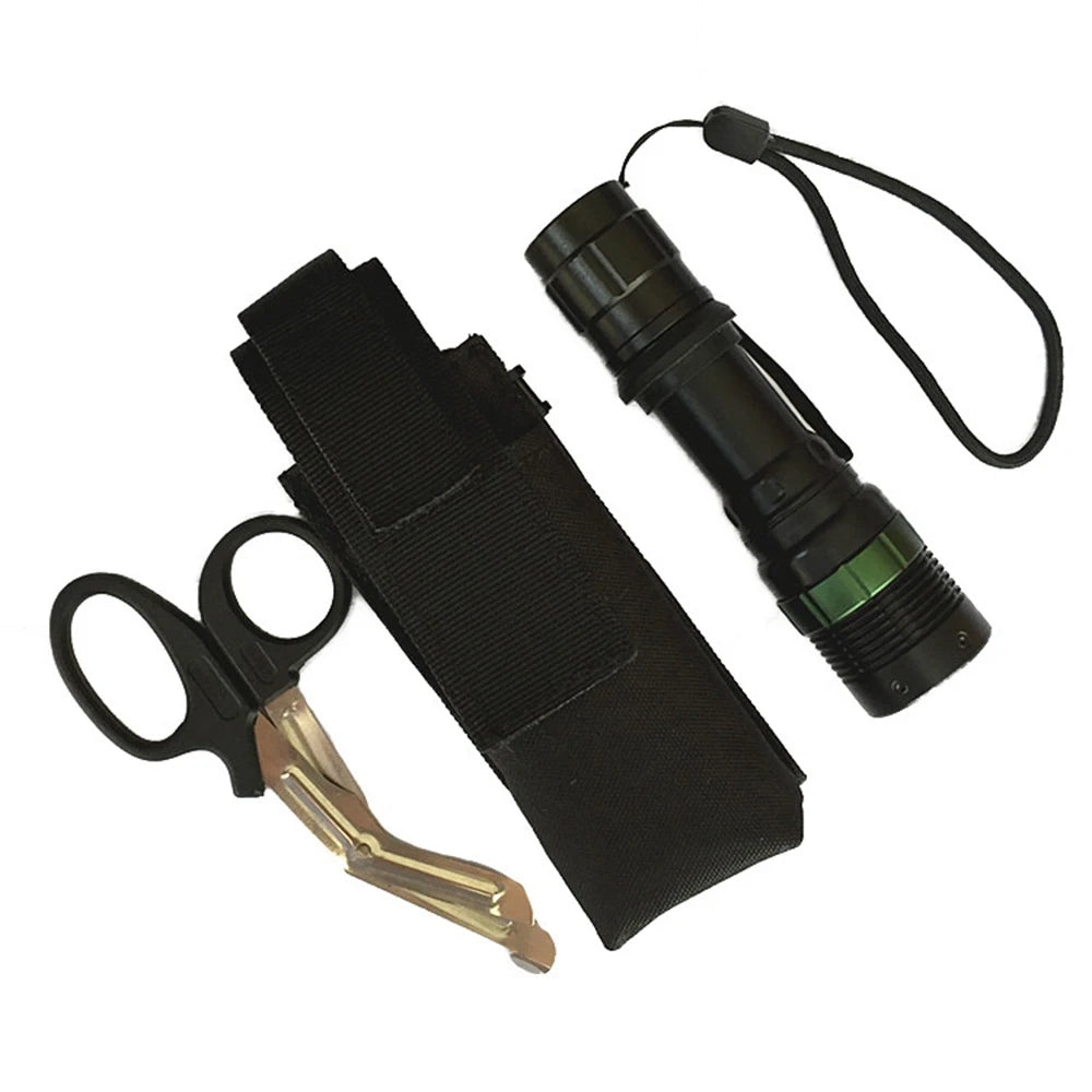 Outdoor Tourniquet Bag Small Hanging Package Tactical Medical Scissors Bag Flashlight Tourniquet Pouch Emergent Tool Holster