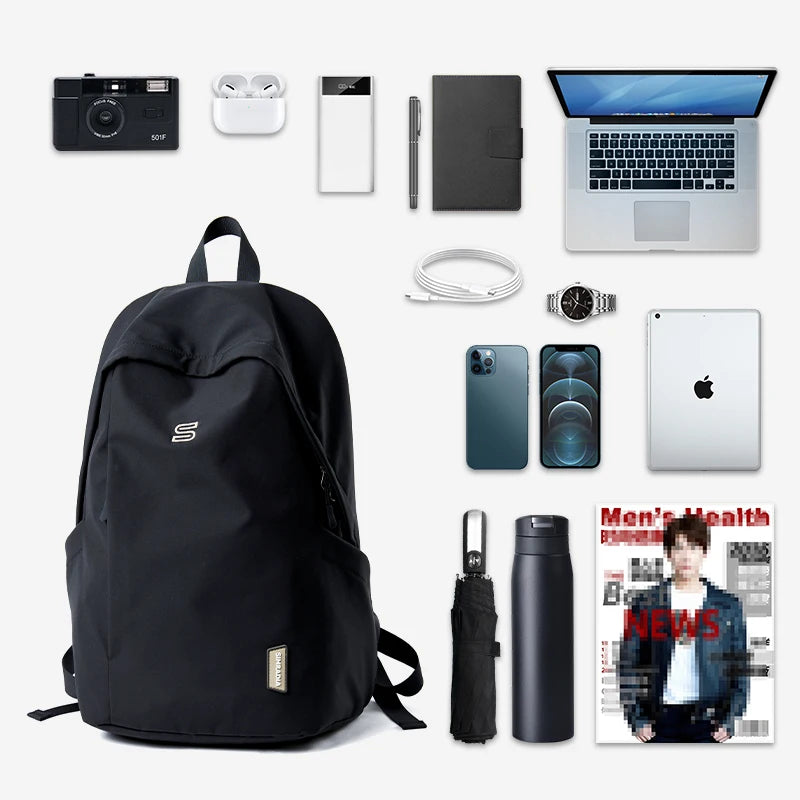 MOYYI Ultra Minimalist Lightweight Laptop Backpack Unisex Casual Waterproof Outdoor Travel Sport Rucksack Teenager School Bag