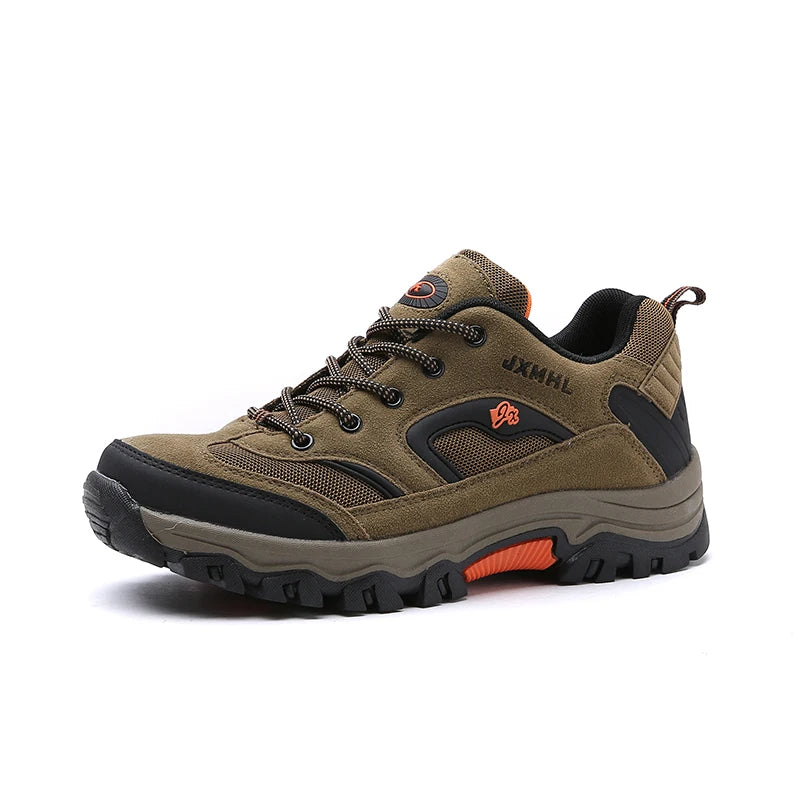 Men Hiking Shoes Suede Leather Outdoor Shoes Wear-Resistant Men Hiking Hunting Tactical Sports Shoes