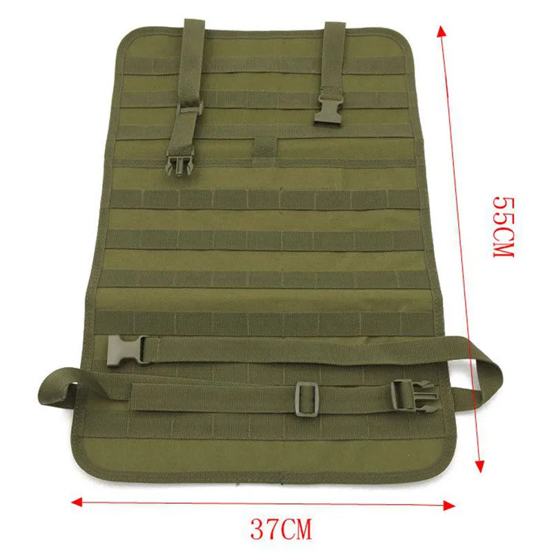 Molle Tactical Car Seat Back Cushion Universal Four Seasons Storage Bag Hanging Bags Car Stowing Tidying Pocket