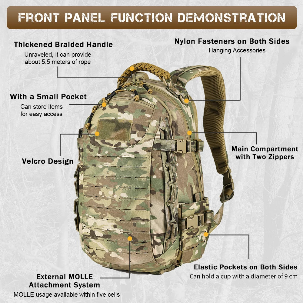 VOTAGOO Assault Dragon Egg 2nd Generation Travel Backpack Outdoor Mountaineering Camping Hiking Tactical Military Camouflage