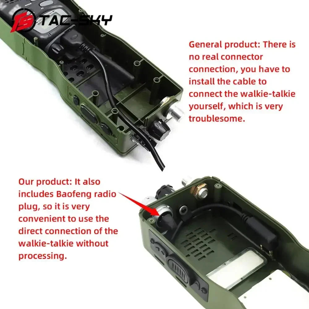 TS TAC-SKY AN / PRC 152 Virtual Walkie-talkie Model (no Functionality)  PRC152 Box for Tactical U94 6pin Ptt for Baofeng Radio
