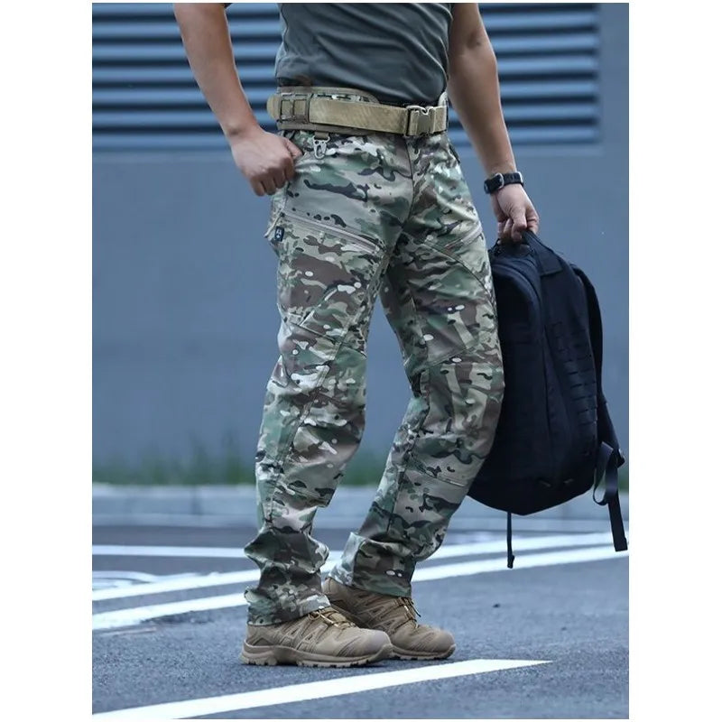 Tactical Pants Men's Slim-Fit Training Pants Waterproof Spring and Fall Outdoor Overalls Assault Pants