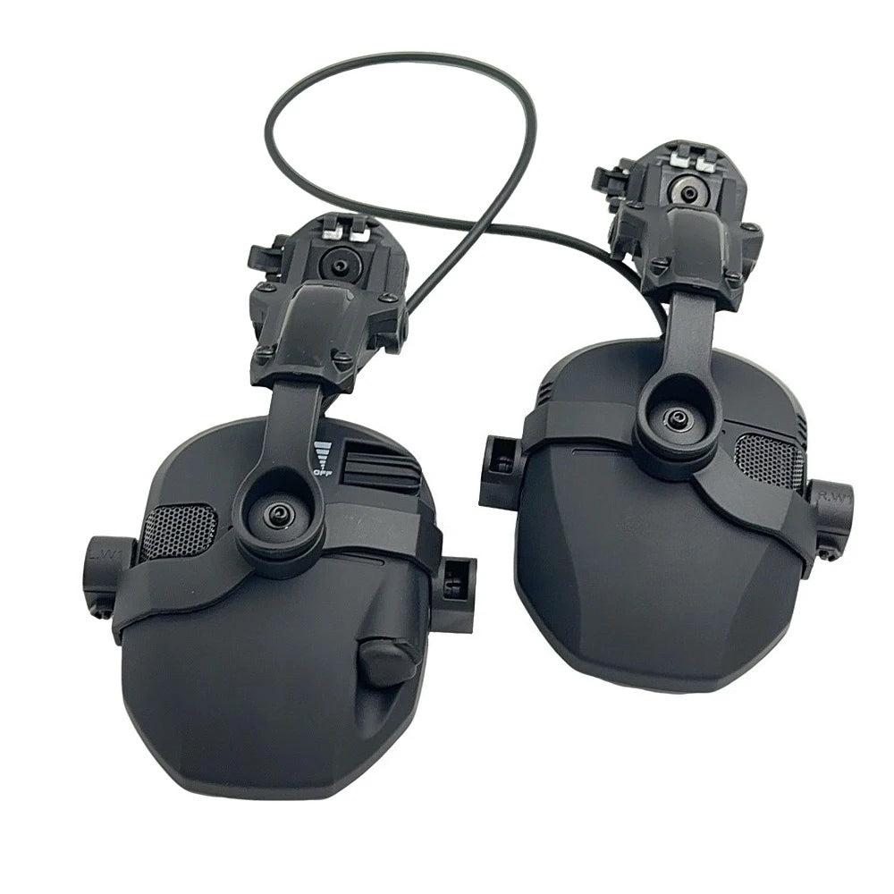 Tactical Helmet Mounted Earmuffs For Shooting Electronic Hearing Protection Ear Protect Noise Reduction Active Hunting Headphone