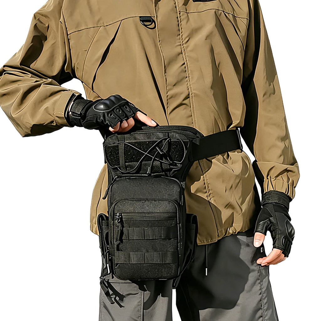 Hunting Leg Bag Molle Adjustable Waist Leg Bag Durable Fabric Cycling Hiking Outdoor Hunting Men's Practical Hip Bag