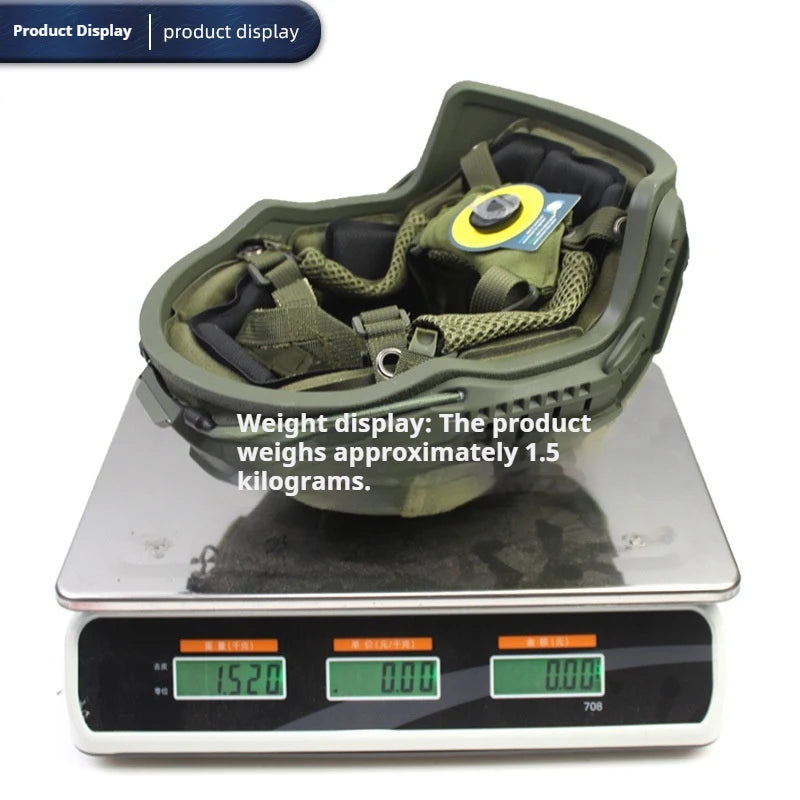 1.5KG FAST Fiberglass Tactical Helmet, SF Wendy Suspension Military Helmet for Airsoft Training & Combat