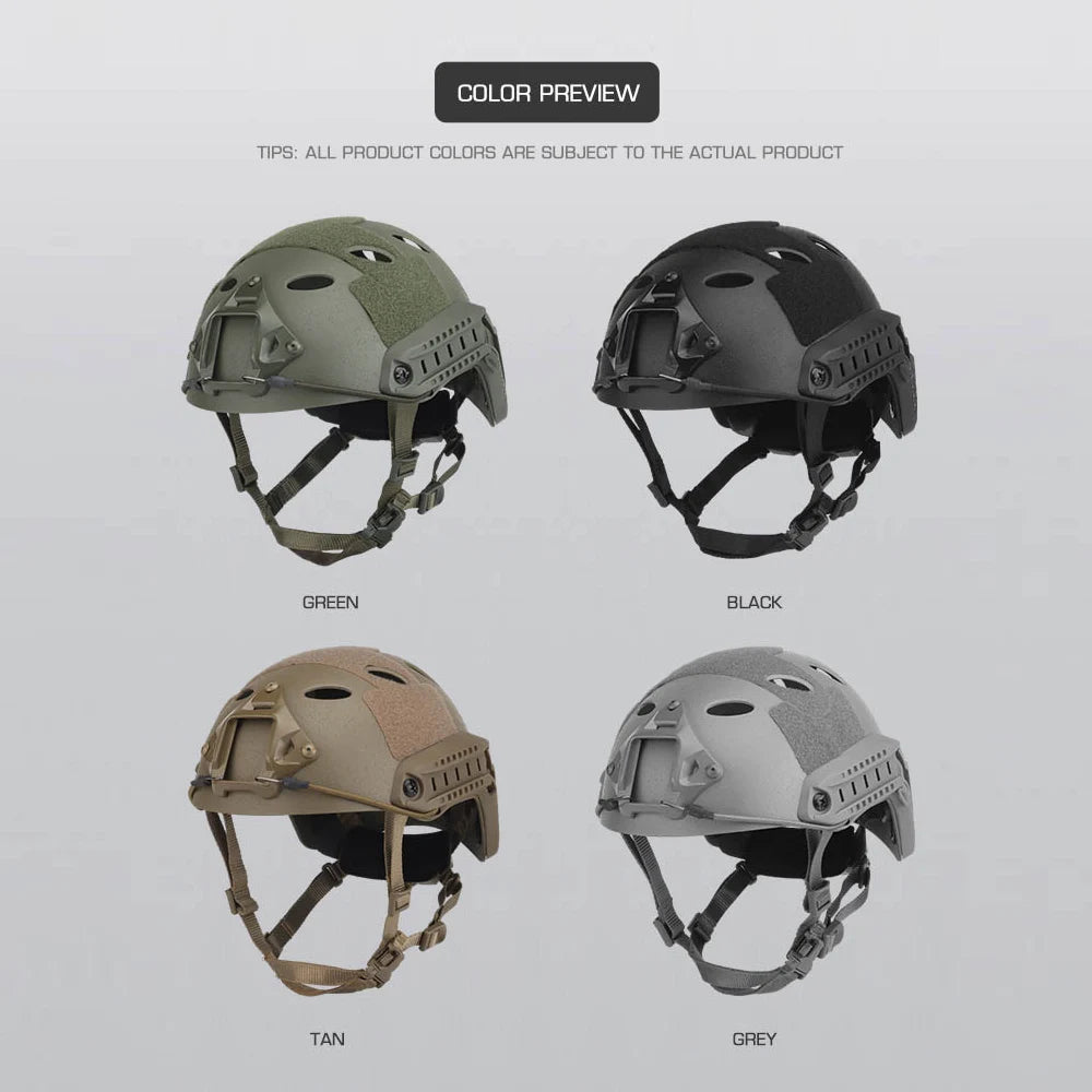 Tactical Fast PJ Helmet Paintball Airsoft Shooting Training Outdoor Hunting Sports Protective Helmets M/L Sandblasted Version