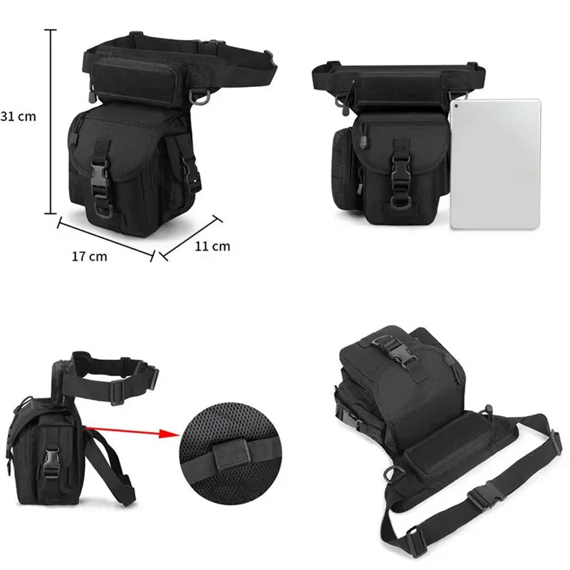 Outdoor Drop Leg Bag EDC Molle Hunting Hiking Fanny Thigh Pack Motorcycle Riding Men Tool Waist Pouch