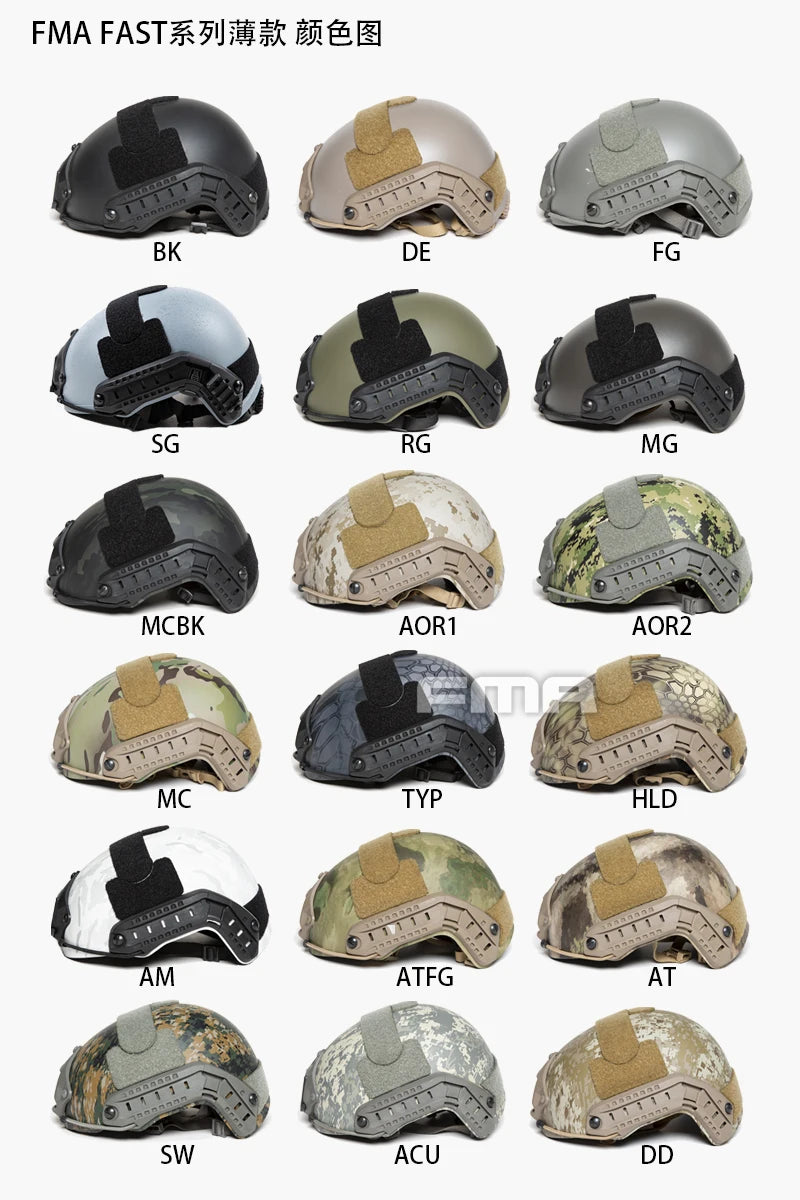FMA Ballistic Helmet Lightweight FAST Series Helmet High Cut Helmet Mountaineering Helmet Cycling Helmet TB325