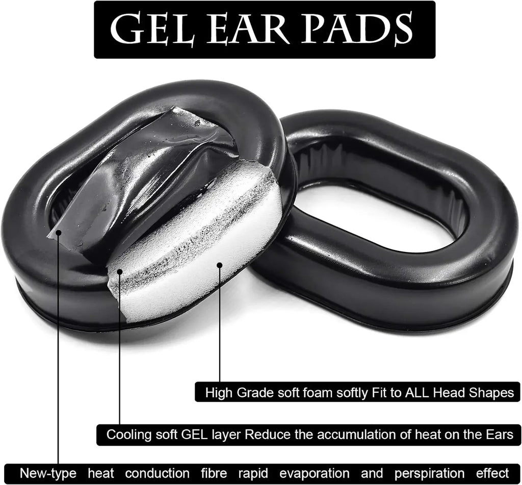 1Pair Gel Ear Pads TPU Ear Cushion for David Clark H10 Series Aviation Sport Electronic Earmuffs