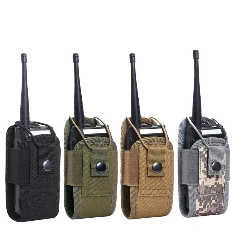 Molle Radio Walkie Talkie Pouch Outdoor Portable Interphone Holster Carry Bag for Hunting Camping Interphone Holster Pocket Bag