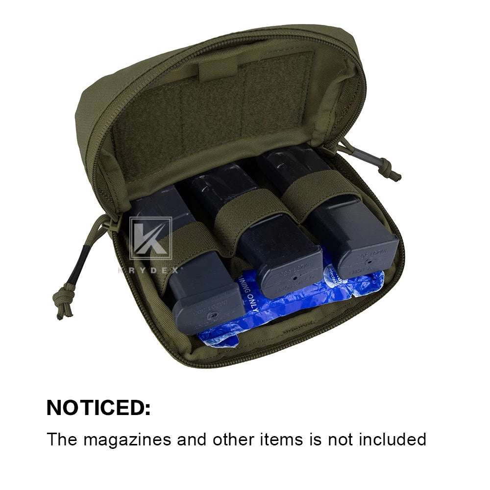 KRYDEX Tactical ARC Admin Pouch Low Profile Outdoor Organizer Carrier Pouch 9mm Mag Tool Bag Pack Hunting Gear
