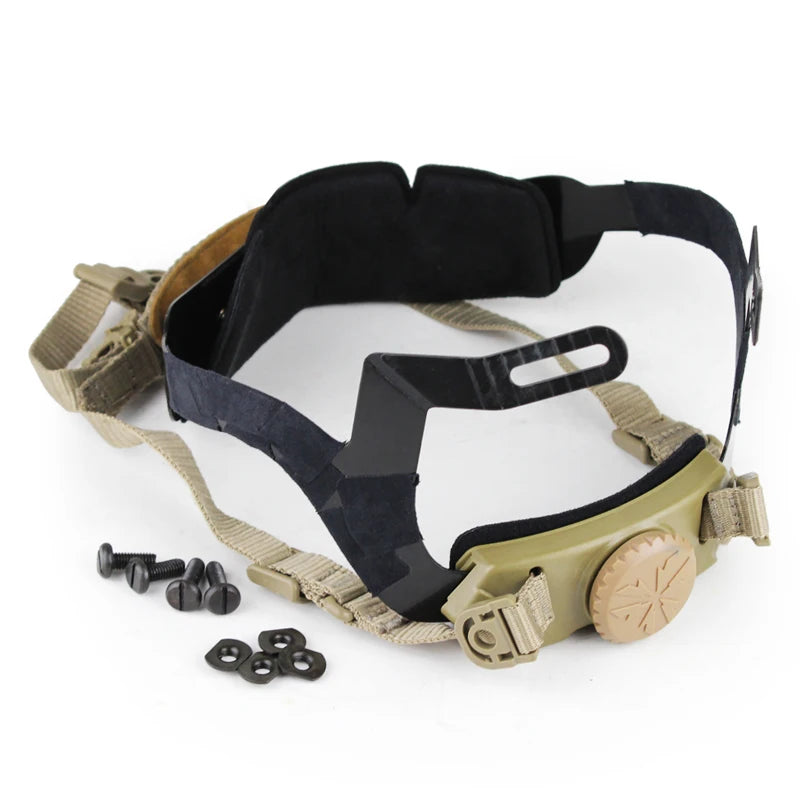 Tactical Adjustable Helmet Cingulate System for Fast Helmet Head Locking Strap Shooting Hunting Airsoft Gear