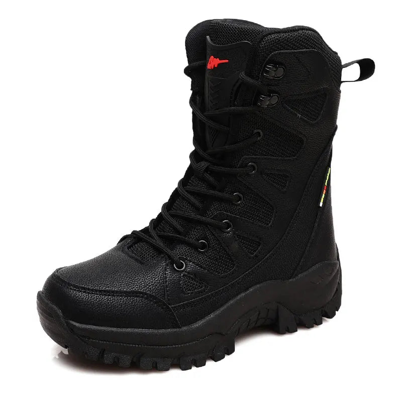 Winter High-top Men's Boots Outdoor Leather Hiking Boots Wear-resistant Men Desert Boots Autumn Men Ankle Boots Men Work Shoes