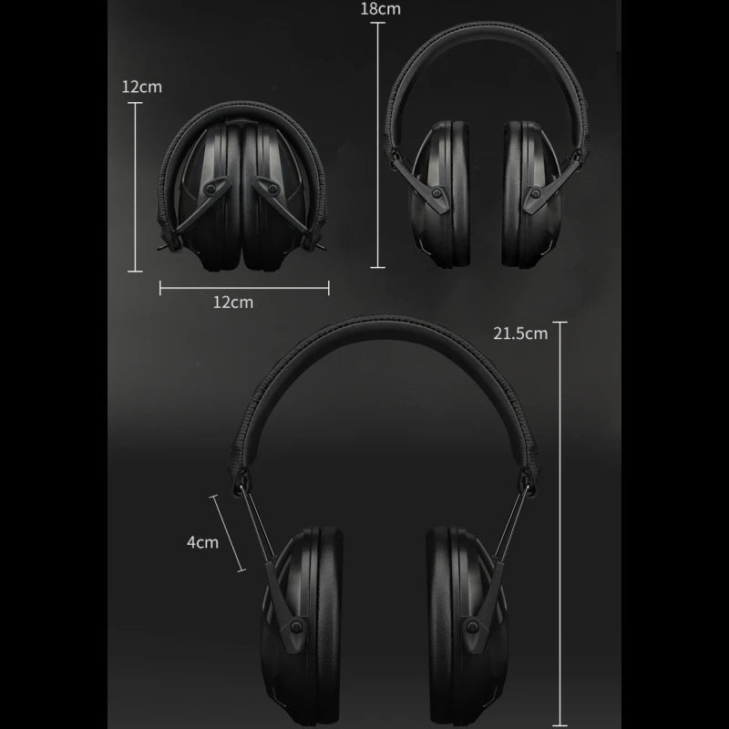 Tactical IPSC SHooter Noise Reduction Headset Cancelling Earmuff Anti-noise Headphone Hearing Foldable Ear Protector Gear
