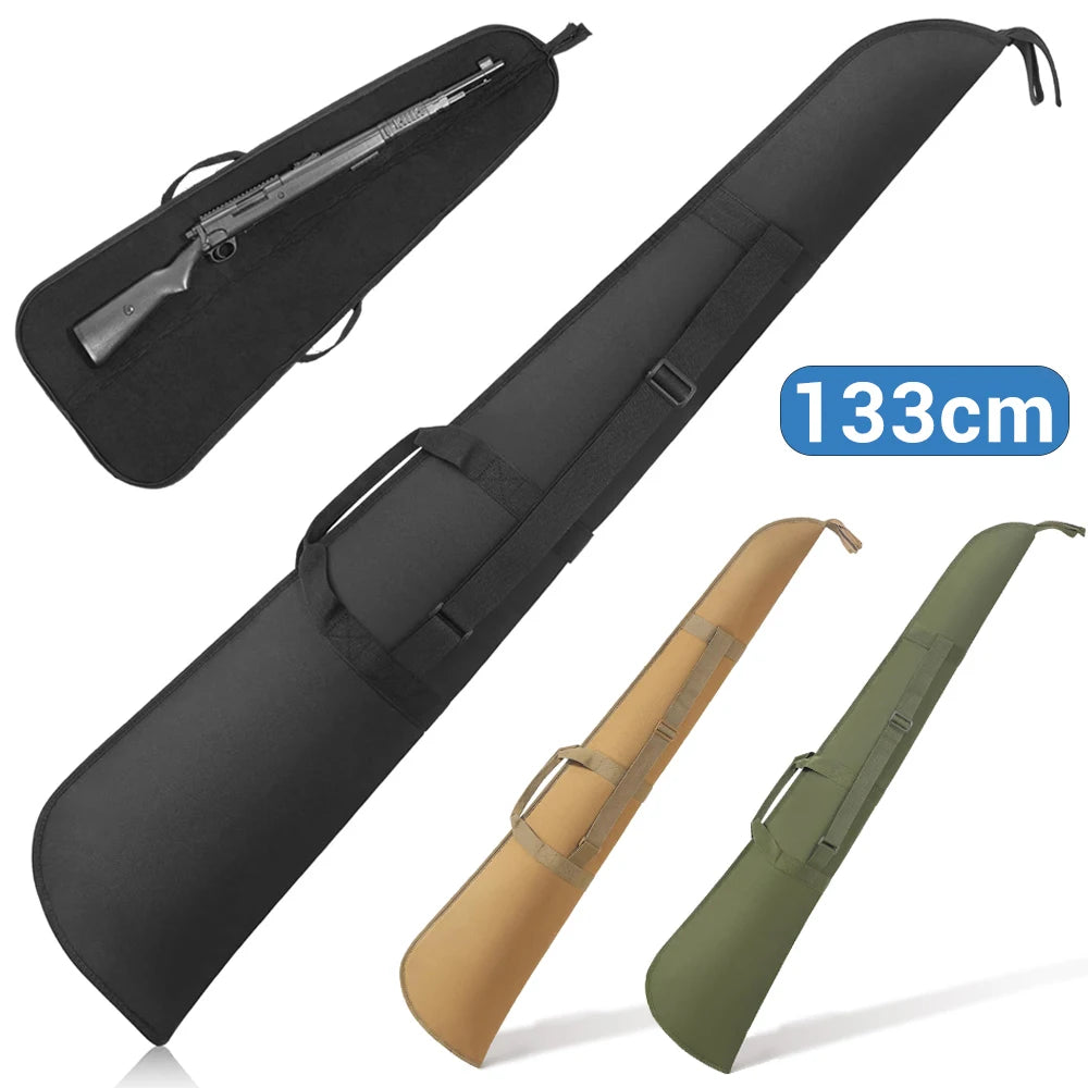 133cm Rifle Gun Case Hunting Gun Storage Bag Gun Carry Pouch Padded Rifle Protective Bag Soft Hunting Bag with Shoulder Strap