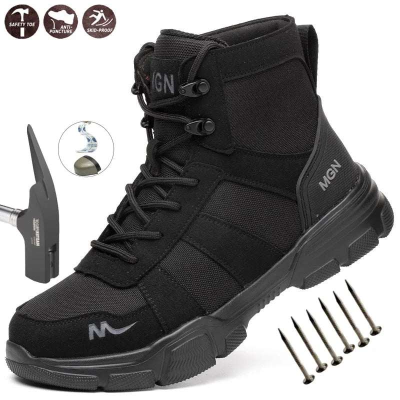 Anti-smash Men Footwear Shoes Women Non Slip Work Shoes Indestructible Safety Shoes Men Steel Toe Shoes Puncture-Proof Sneakers