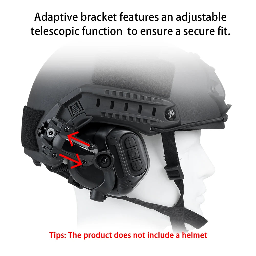 BOOIU Tactical Bluetooth Headset Electronic Outdoor Shooting Airsoft Earmuffs Hearing Protector Headphone with Headphone Stand