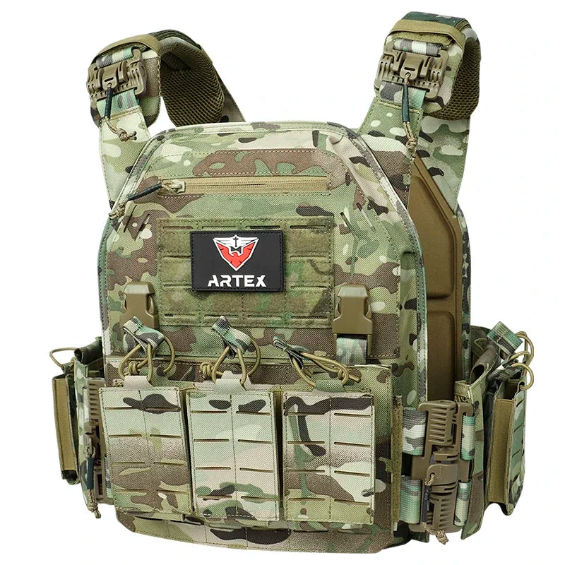 Ranger Green Plate Carrier Tactical Vest With Quick Release Security Molle Chaleco Tactico Bandolier Hunting Vest Tactical Gear