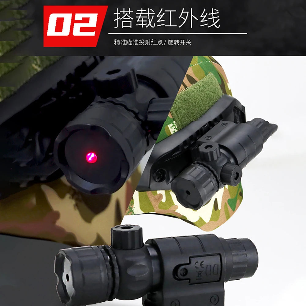 Tactical Children's Helmet Set With Binocular Night Vision Model Flashlights Flash Lamp Bracket for Paintball Shooting Cosplay