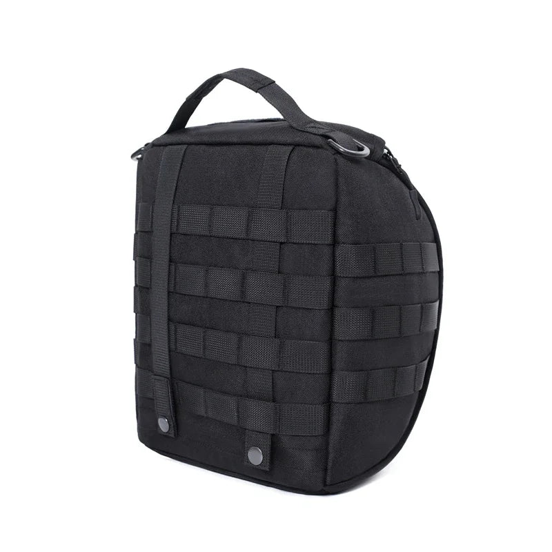 Helmet Bag Tactical MOLLE Clamshell Helmet Pouch Padded and Fleece Lined Storage Case for Motorcycle Bike Helmets