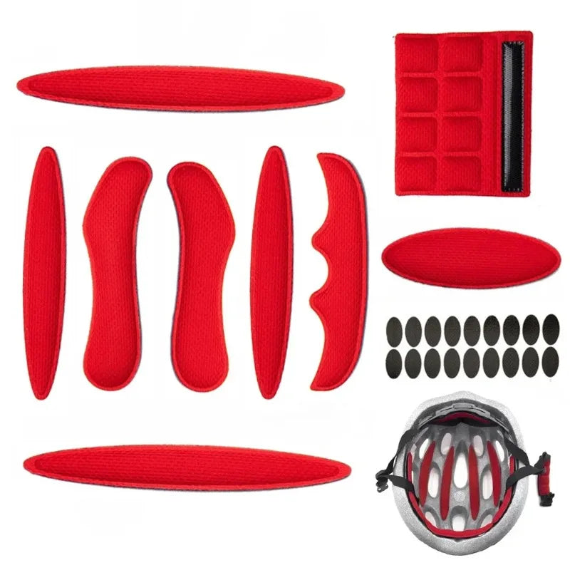 1Set/27Pcs Helmet Padding Kit Universal Replacement Foam Pads MTB Bike Motorcycle Cycling Helmet Inner Liner Sports Accessories