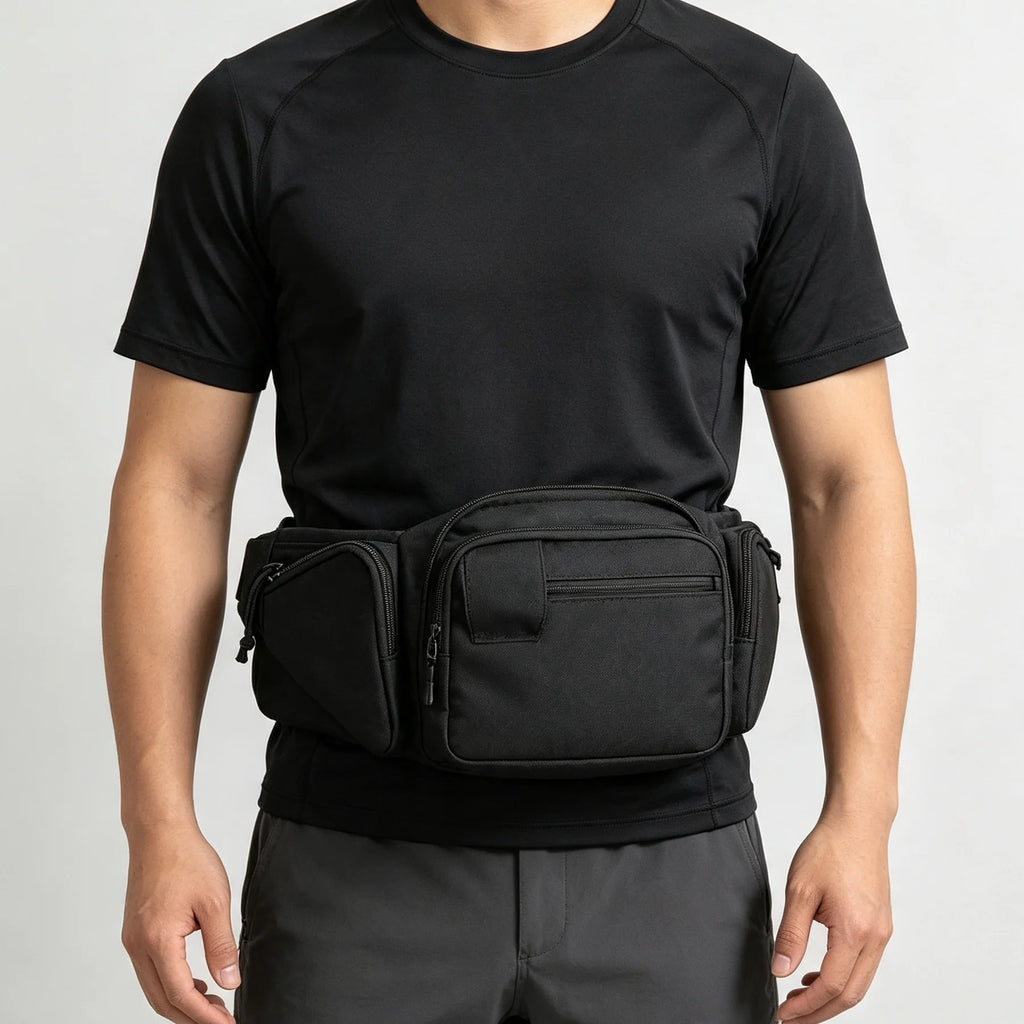 Tactical Concealed Carry Fanny Pack Multifunctional EDC Waist Bag Outdoor Molle Storage Pouch for Camping Hiking