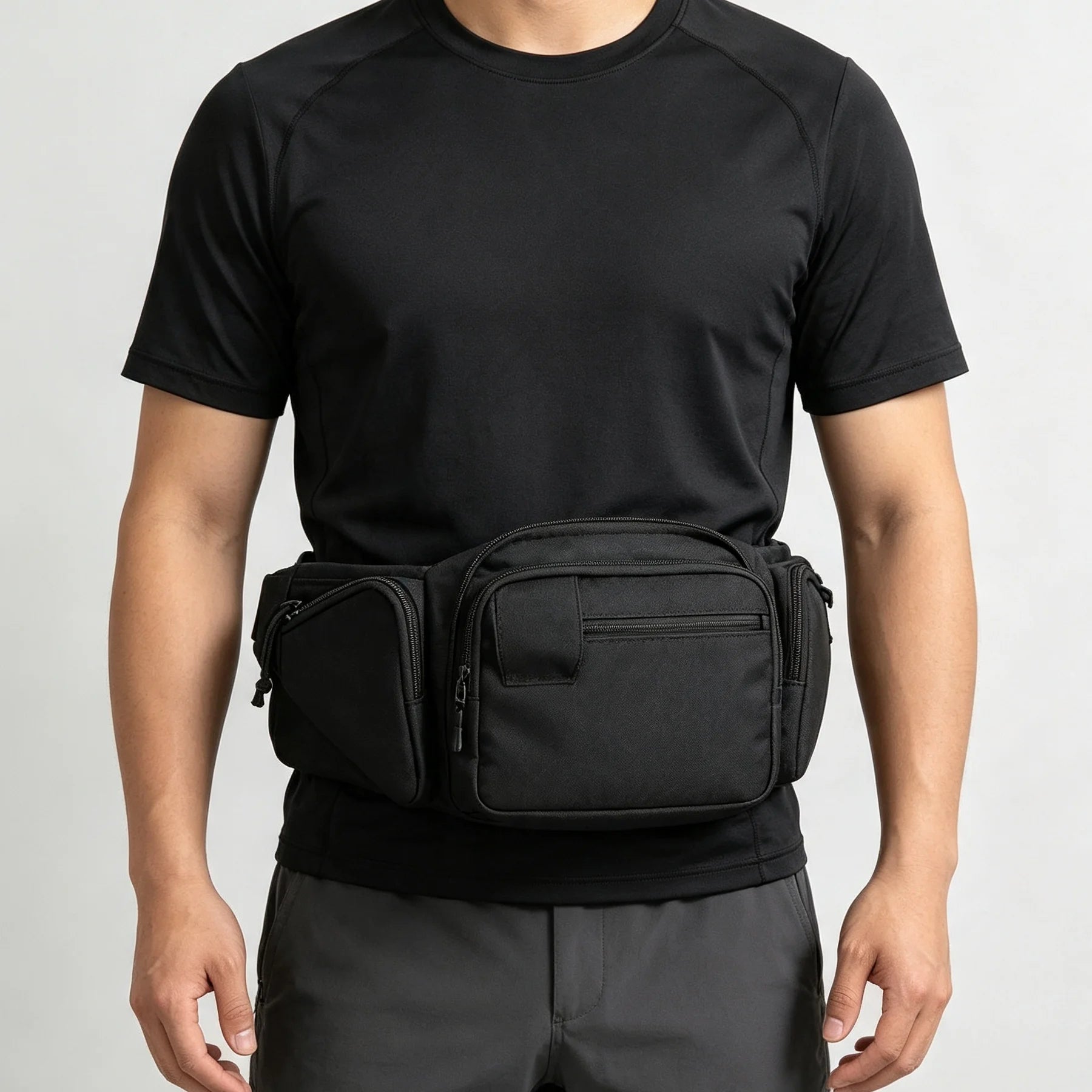 Tactical Concealed Carry Fanny Pack Multifunctional EDC Waist Bag Outdoor Molle Storage Pouch for Camping Hiking