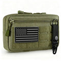 Outdoor Hiking Bag Multifunctional Molle Tactical Waist Bag, Sports Waist Pack, Nylon Portable Waist Bag with Emblem and Fixed Buckle for Hunting, Camping, Cycling