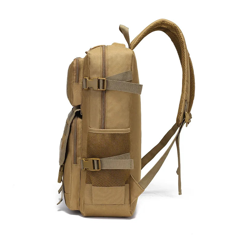 35L Camo Tactical Hiking Backpack Wear Resistant Multi Compartment For Cycling Camping Outdoor Waterproof Trekking