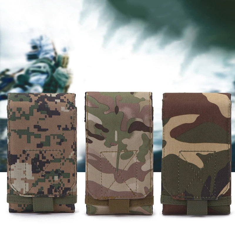 5/6 Inch Cell Phone Pouch Waist Bag Molle Outdoor Universal Running Mobile Phone Case Bag Camping Hunting Accessories Pouch