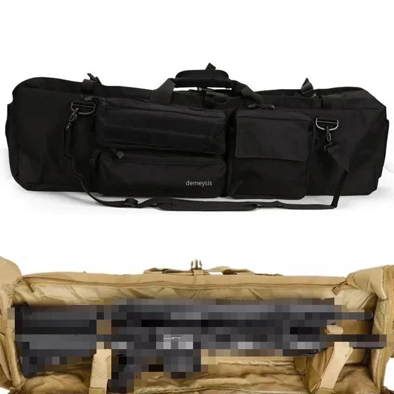 Tactical Dual Gun Bag Outdoor Hunting Rifle Carrying Shoulder Bag Shooting Airsoft Paintball Gun Bags for M249 M4A1 M16 AR15