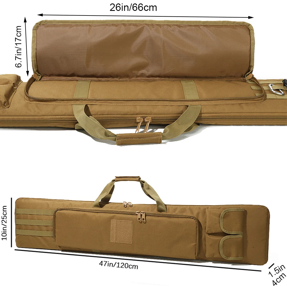120cm Rifle Bag Tactical Rifle Case Shotguns Airsoft Gun Bag Hunting Backpack Weapons Transport Case for for Shooting Range Bag