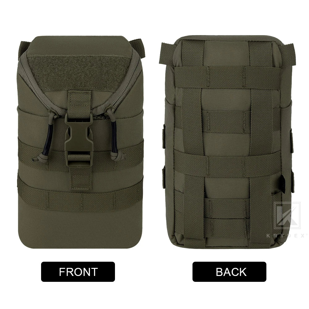 KRYDEX Tactical GP Pouch Vertical Utility MOLLE  Zip Rip EDC Bag Pack Quick Access Side Pocket Hunting Paintball Pouches