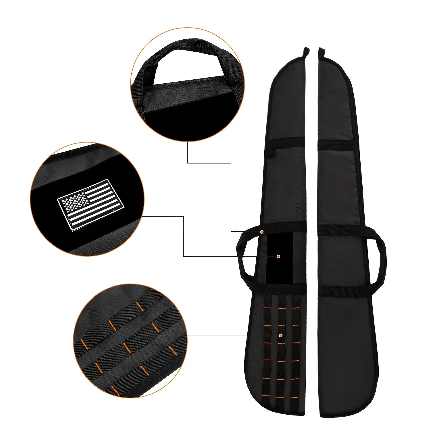 Outdoor Tactical Gun Bag Rifle Bag Multifunctional 1.29m Long One-Shoulder Shockproof Professional Sports Fishing Bag