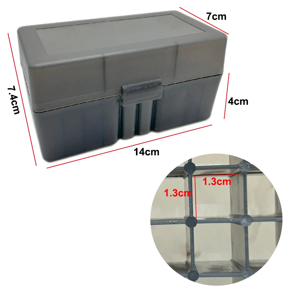 Tactical Ammo Box Flip-Top Rifle Ammo Box for 7.62X39mm .22-250 Rem 50 Rounds 7.62  Ammo Carrying Box Hunting Accessories